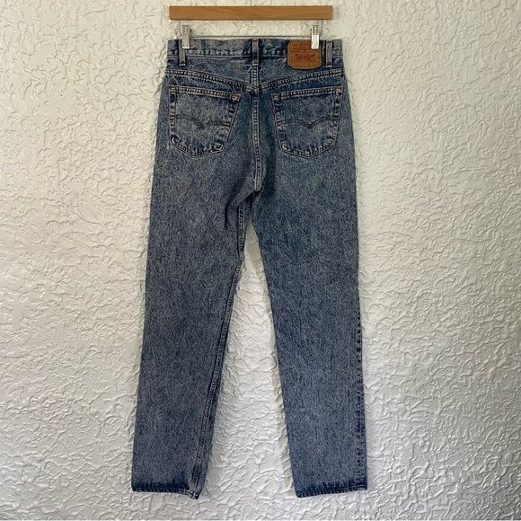 Vintage Levi’s 501-0109 Button Fly Jeans Acid Wash High Rise Straight Leg Sz 33 - Picture 6 of 10